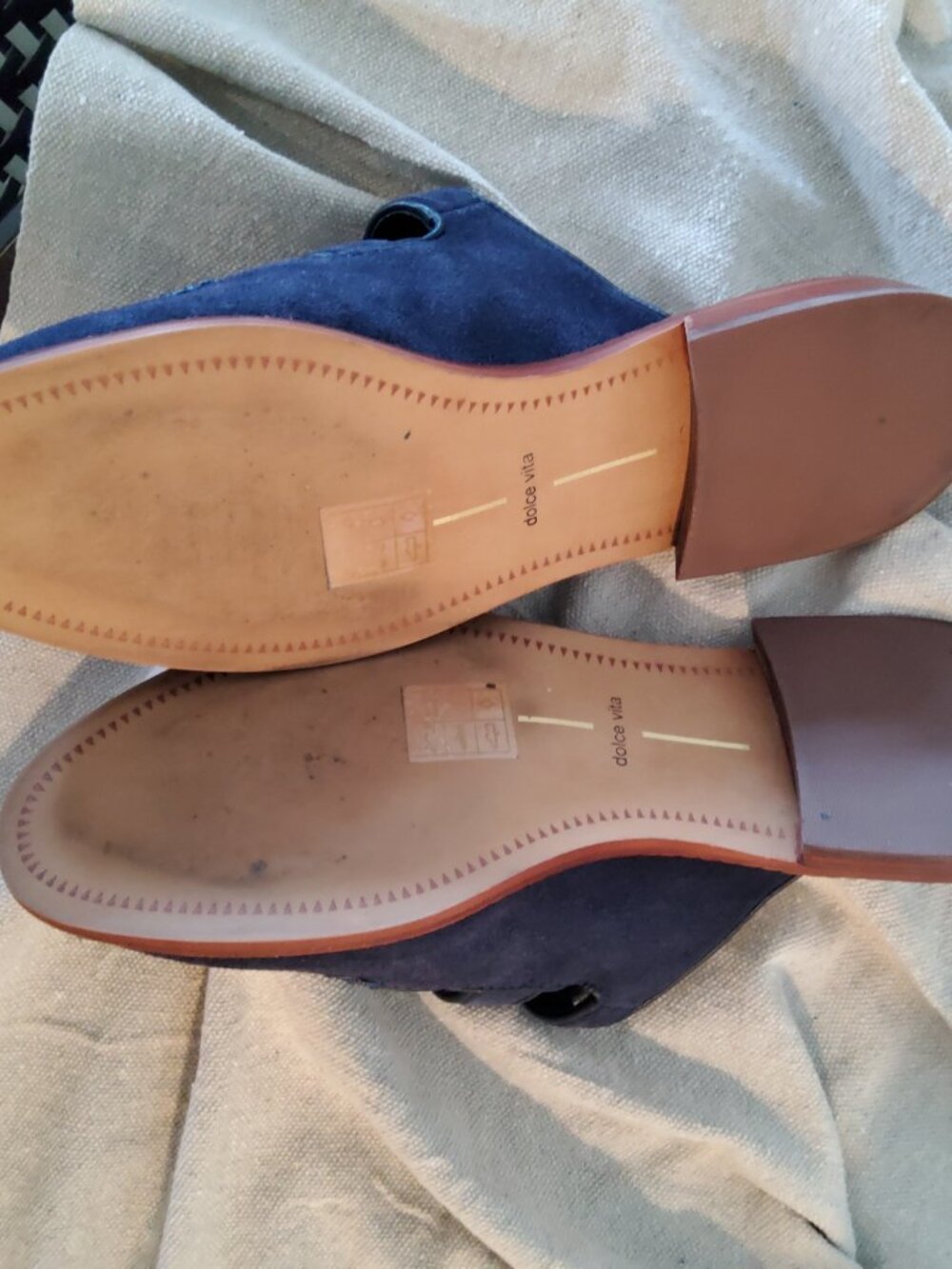 Dolce Vita Blue Suede Mary Jane Mules size 9 - Picture 3 of 3